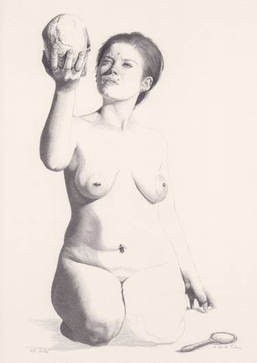 Original Figurative Nude Drawings by Walter Roos