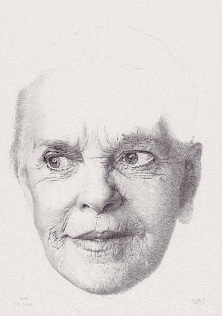 Ali McGraw (22: 49) Drawing by Walter Roos | Saatchi Art