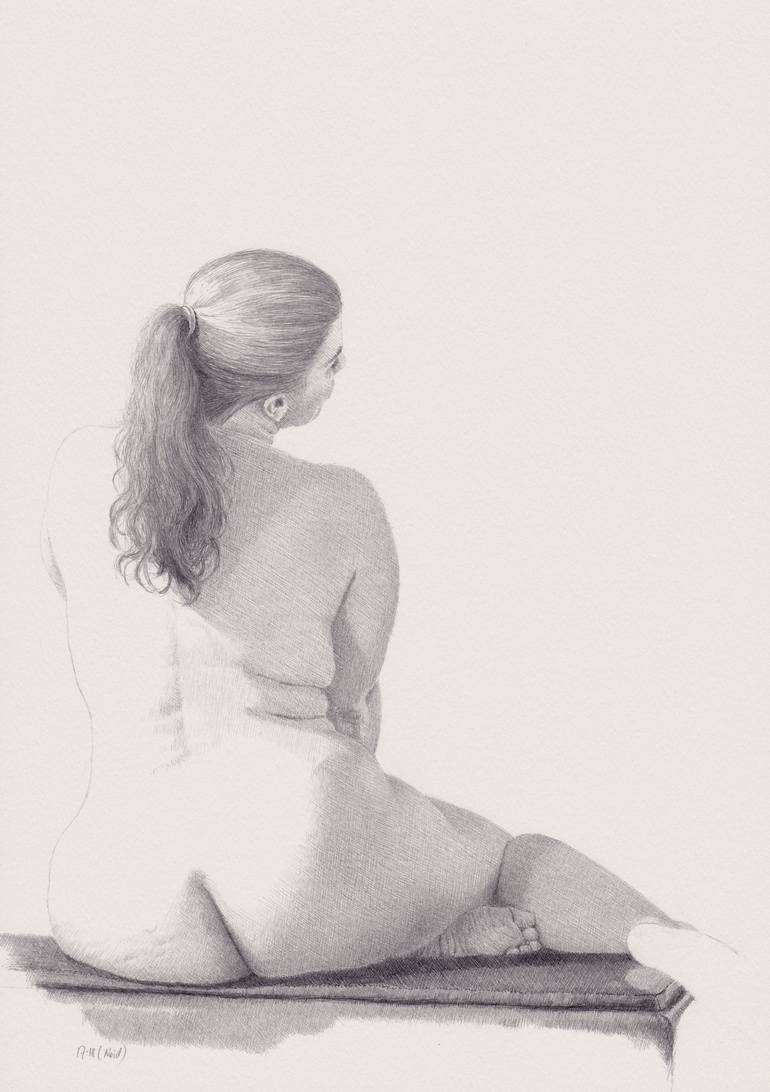 Original Figurative Nude Drawing by Walter Roos