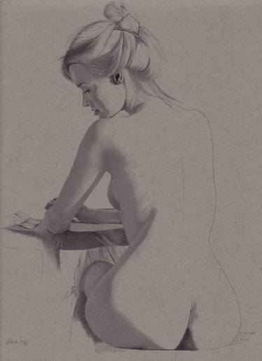 Original Figurative Nude Drawings by Walter Roos