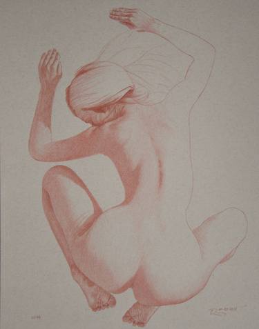 Original Figurative Nude Drawings by Walter Roos