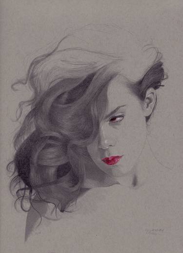 Original Figurative Women Drawings by Walter Roos