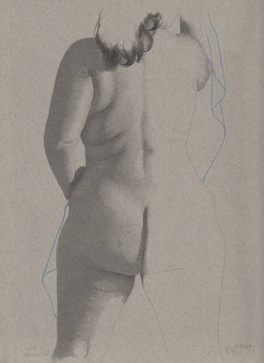 Original Figurative Nude Drawings by Walter Roos