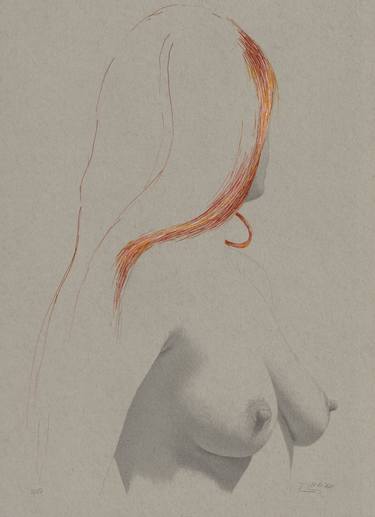 Original Figurative Nude Drawings by Walter Roos