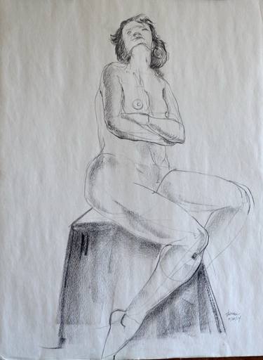 Original Nude Drawings by Therese Daniels