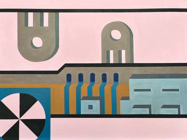 Original Abstract Science/Technology Paintings by Dorota Wisniewska