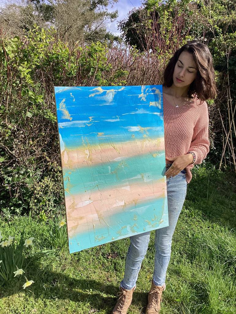 Original Abstract Expressionism Abstract Painting by Justine Beguin