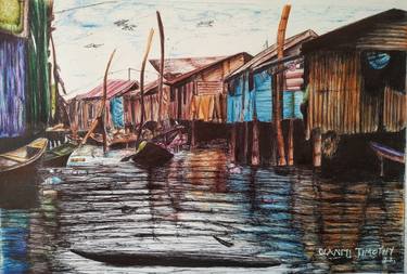 Print of Realism Water Paintings by Timothy Olaniyi