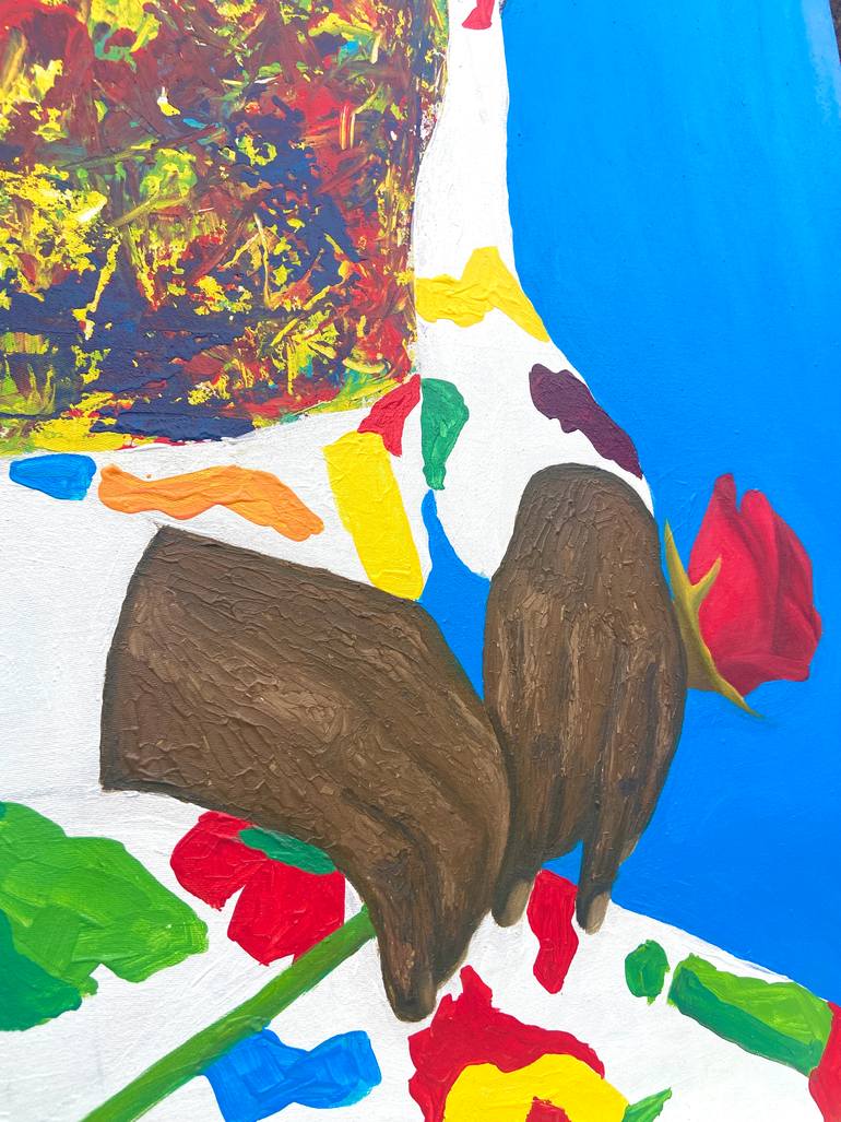 Original Realism Love Painting by Timothy Olaniyi