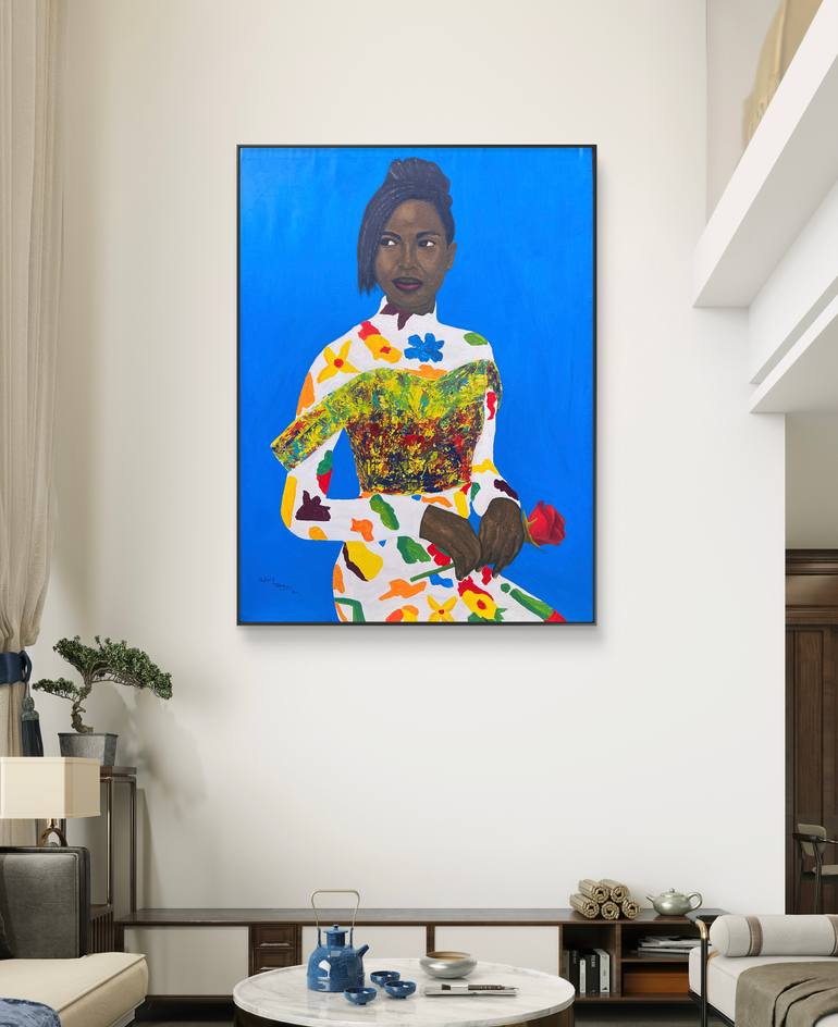 Original Realism Love Painting by Timothy Olaniyi