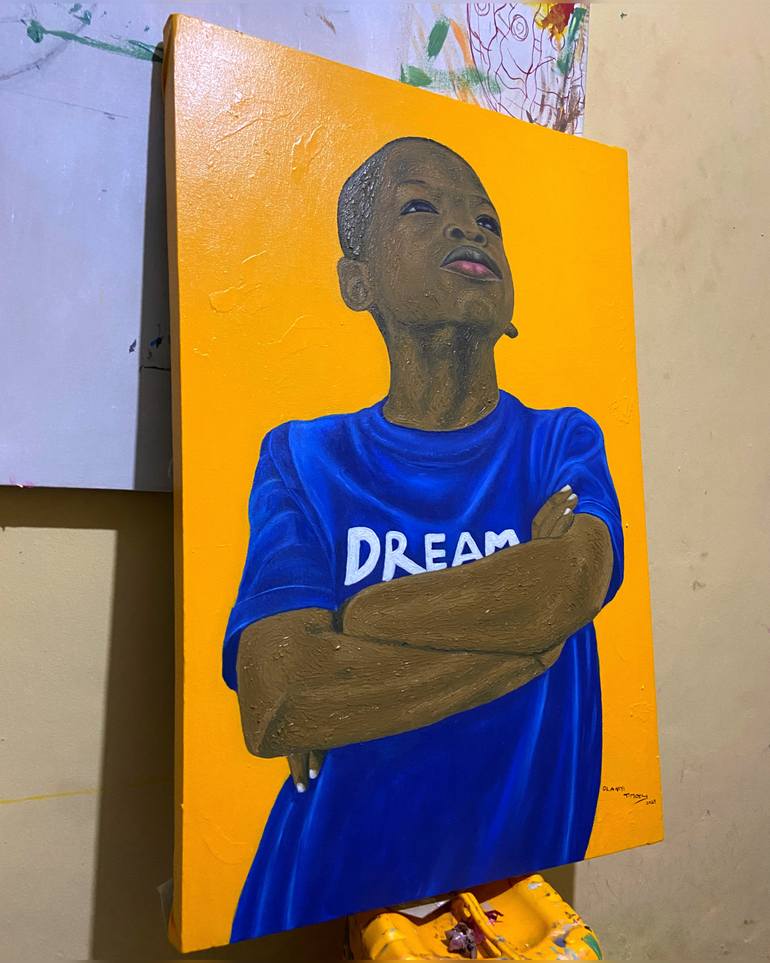 Original Expressionism Children Painting by Timothy Olaniyi