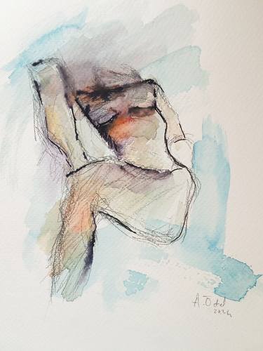 Original Abstract Expressionism Body Drawings by Ayşe Öztel
