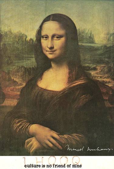 Mona Lisa with Duchamp's moustache & beard shaved off thumb