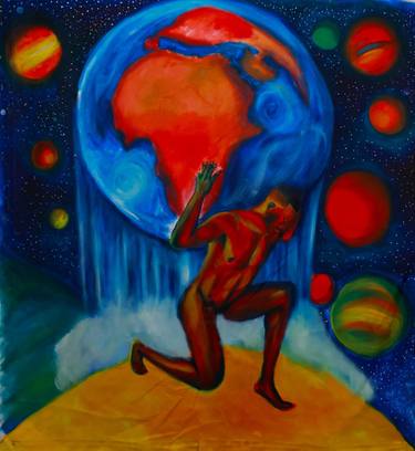 Original Futurism Outer Space Paintings by Chris Mccormick