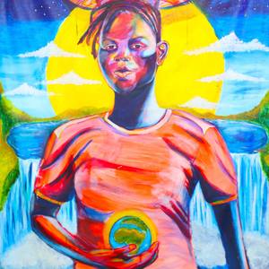 THE WHOLE WORLD IN HER HANDS