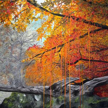 Original Expressionism Nature Painting by Rebeca Lorbada