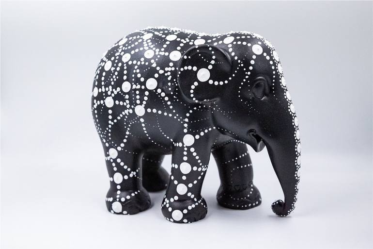 Original Black & White Animal Sculpture by Marios C