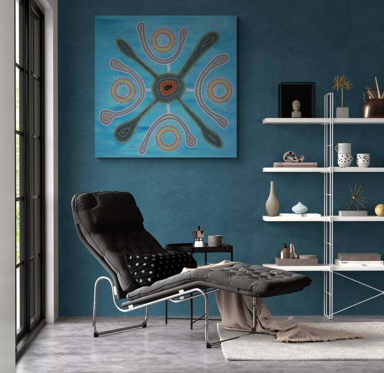 Original Documentary Abstract Painting by M Czajkowski