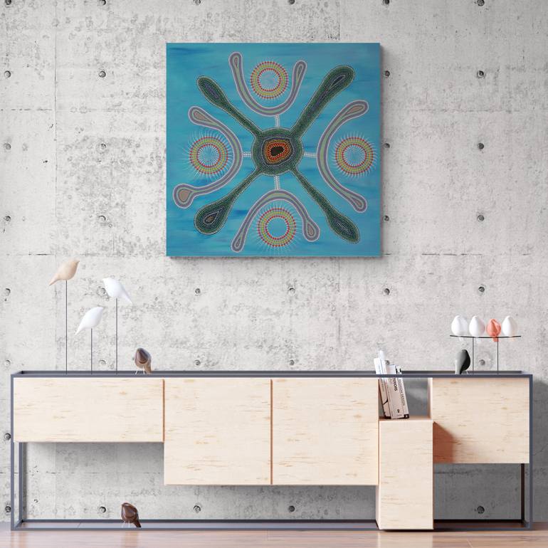 Original Documentary Abstract Painting by M Czajkowski