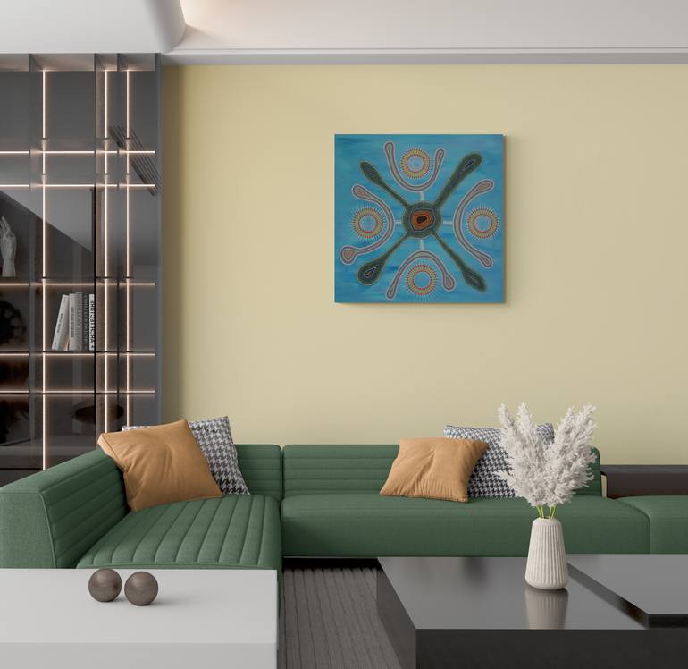 Original Documentary Abstract Painting by M Czajkowski