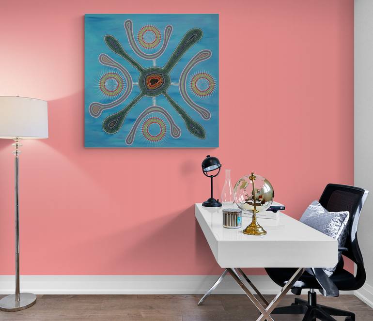Original Documentary Abstract Painting by M Czajkowski