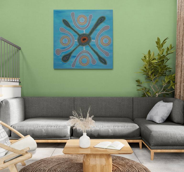 Original Documentary Abstract Painting by M Czajkowski
