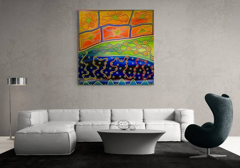 Original Abstract Expressionism Abstract Painting by Marios C