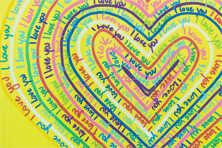 Original Abstract Love Painting by M Czajkowski