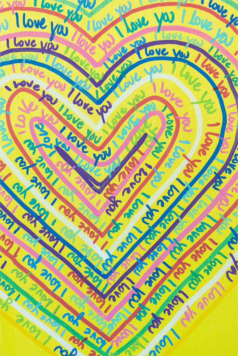 Original Abstract Love Painting by M Czajkowski