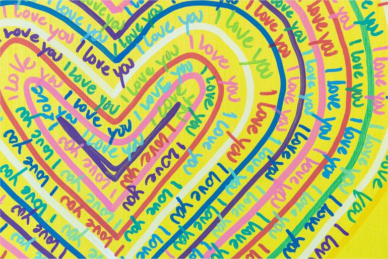 Original Abstract Love Painting by M Czajkowski