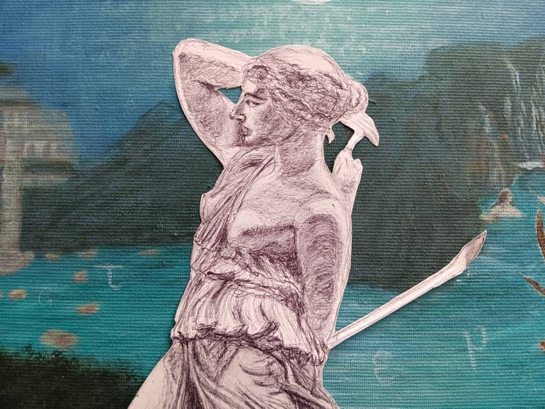Original Classicism Classical Mythology Mixed Media by Arianna Conta