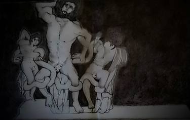 Original Bauhaus Classical Mythology Printmaking by Jimetro Dorsey
