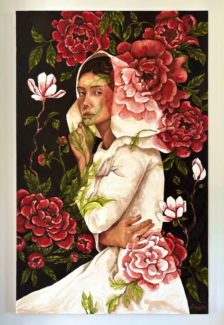 Original Conceptual Women Painting by Cornelia Porcescu