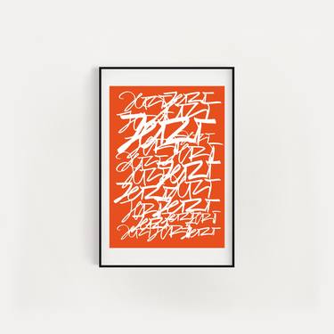 »JETZT«, serigraphy (white/orange) thumb