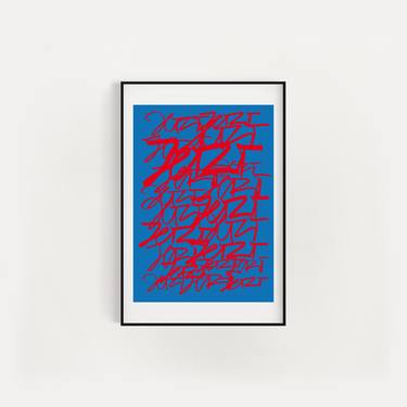 »JETZT«, serigraphy (red/blue) thumb