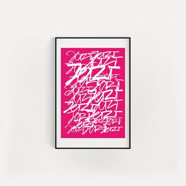 »JETZT«, serigraphy (white/pink) thumb