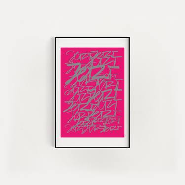 »JETZT«, serigraphy (grey/pink) thumb