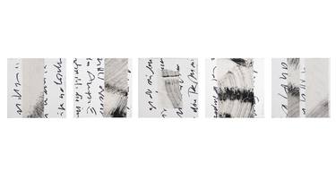 Original Abstract Calligraphy Mixed Media by Jörg Schmitz