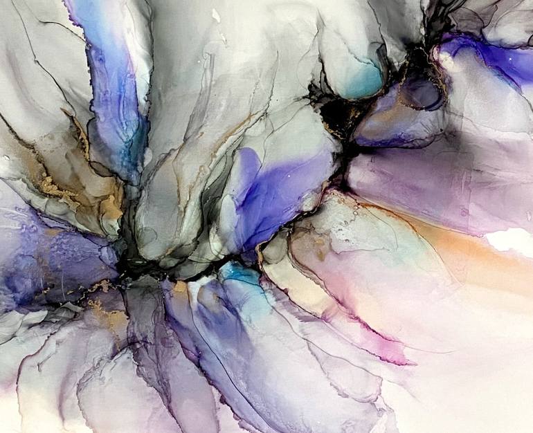 Original Abstract Floral Painting by Meike Rapp-Ullmann