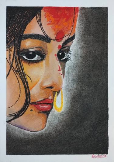 Original Color Field Painting Women Photography by Devanand Kumar