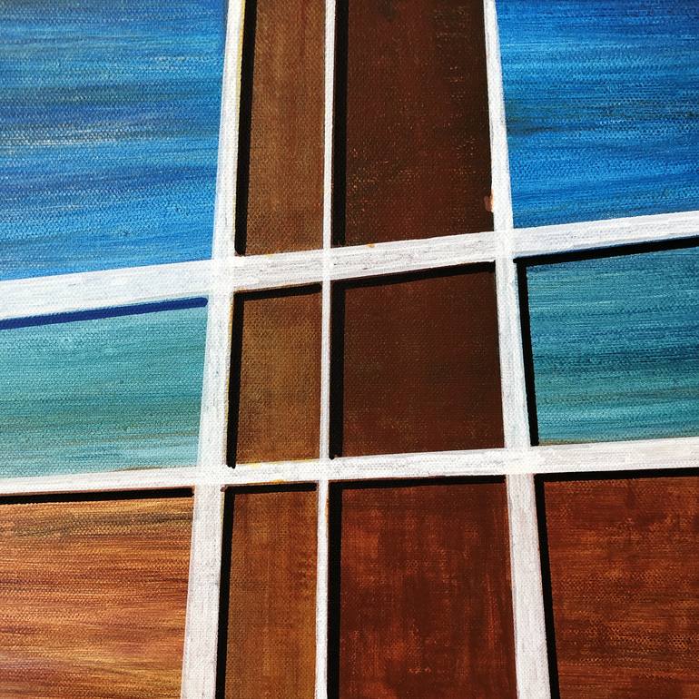 Original Art Deco Architecture Painting by Miro Donau