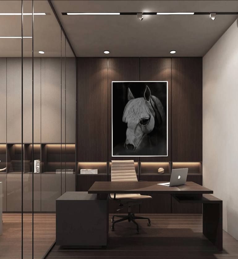 Original Black & White Animal Drawing by Mustabshirah Malik