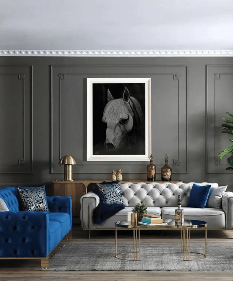 Original Black & White Animal Drawing by Mustabshirah Malik