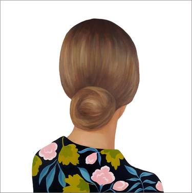 Lady in blouse with pink flowers thumb