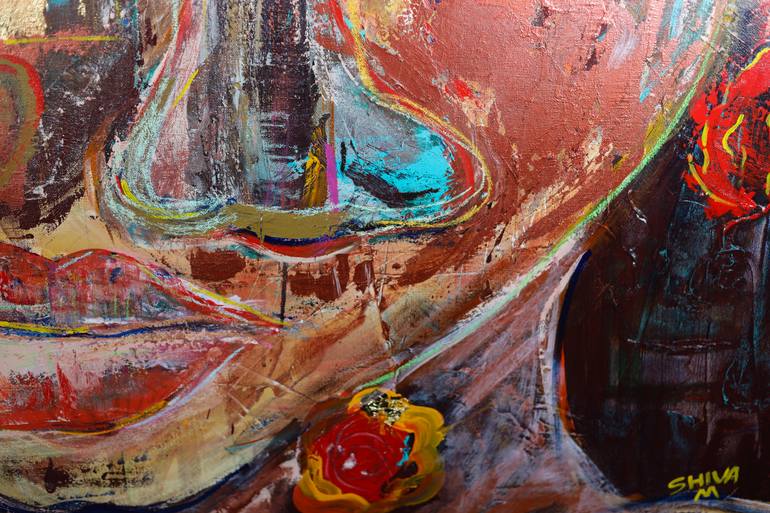 Original Cubism Abstract Painting by Shiva Mazloom