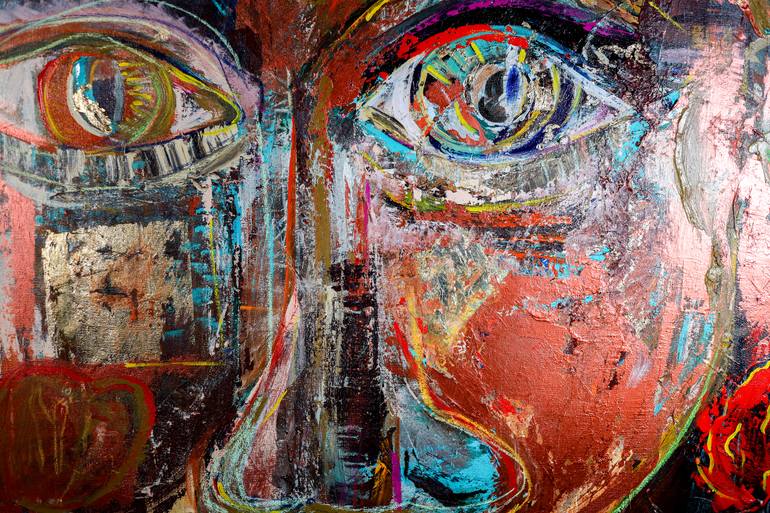 Original Cubism Abstract Painting by Shiva Mazloom