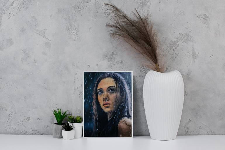 Original Photorealism Women Painting by Darshana Malith