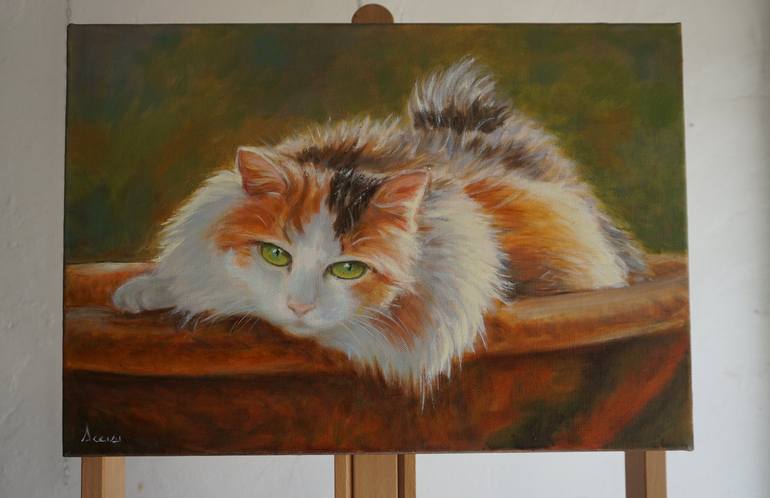 Original Cats Painting by Silvia Acciai