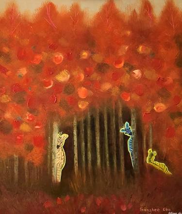 Original Figurative Animal Paintings by Sanghee Cho