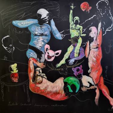 Original Expressionism Nude Paintings by Yuniel Delgado Castillo